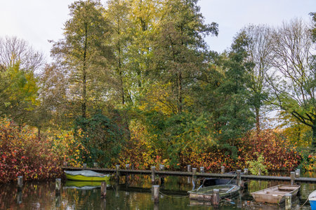 autumn time in westphaliaの写真素材