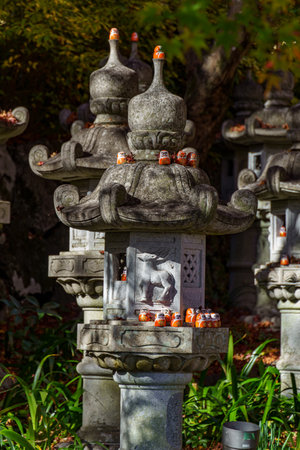 the city of osaka in japan at autumn timeの写真素材