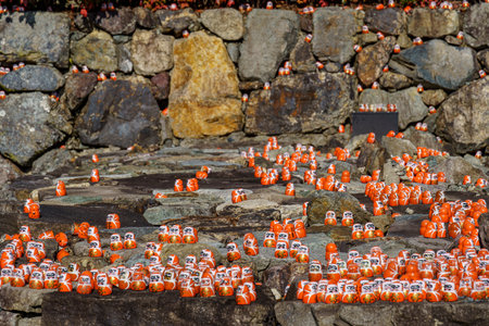 the city of osaka in japan at autumn timeの写真素材