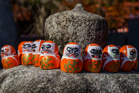 the city of osaka in japan at autumn timeの写真素材