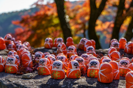 the city of osaka in japan at autumn timeの写真素材