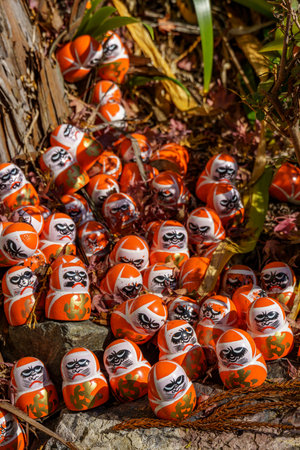 the city of osaka in japan at autumn timeの写真素材