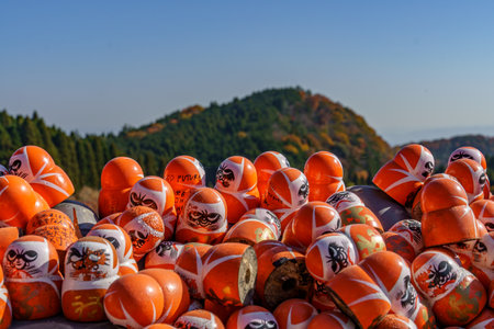 the city of osaka in japan at autumn timeの写真素材