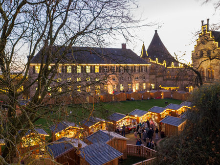 Christmas time at Bad Bentheim in Germanyの写真素材