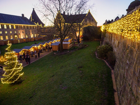Christmas time at Bad Bentheim in Germanyの写真素材