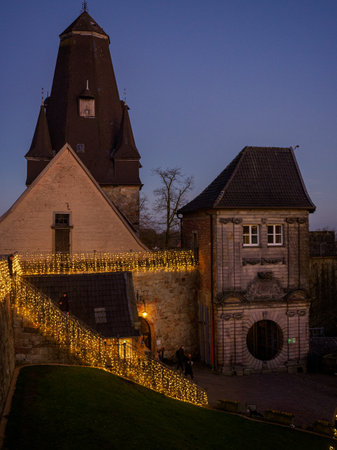 Christmas time at Bad Bentheim in Germanyの写真素材