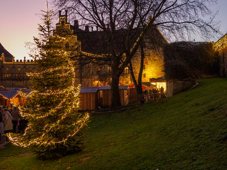 Christmas time at Bad Bentheim in Germanyの写真素材