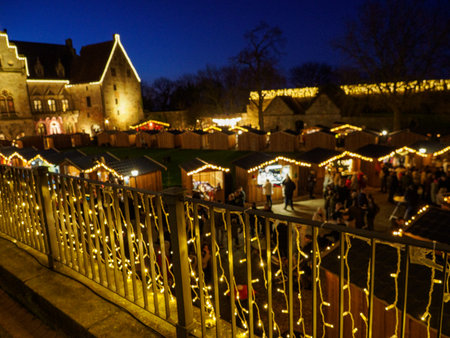Christmas time at Bad Bentheim in Germanyの写真素材