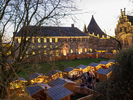 Christmas time at Bad Bentheim in Germanyの写真素材