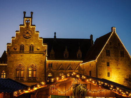 Christmas time at Bad Bentheim in Germanyの写真素材