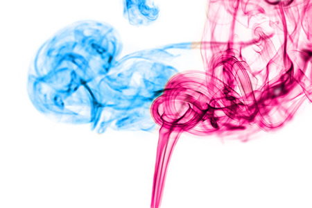 smoke on black backgroundの写真素材