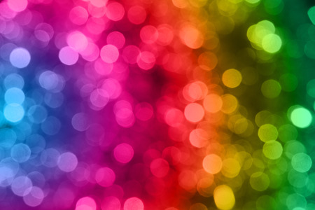 blur rainbow light from the christmas night is beautiful background; abstract bokeh colorful concept for backgroundの写真素材