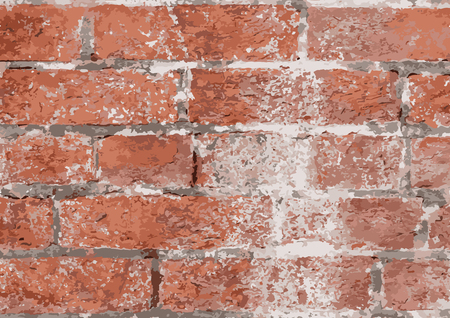 old orange brick wall texture background, vintage style, vector illustrationの写真素材