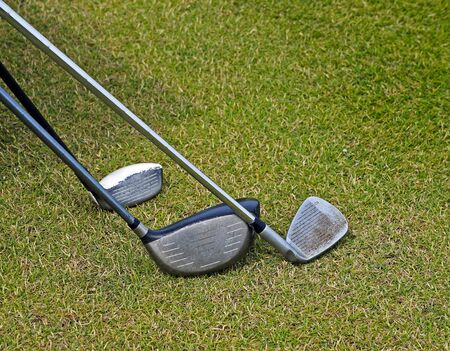 Golf clubs on Golf Course in Barra da Tijuca, Rio de Janeiroの写真素材