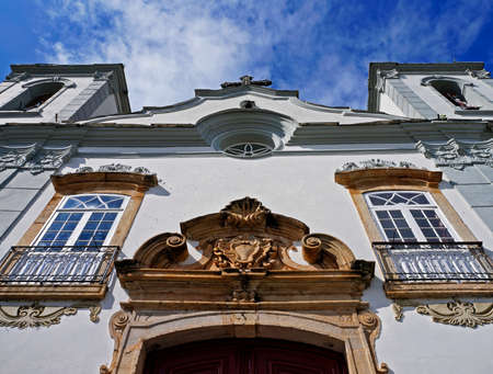 Baroque church facade, Sao Joao del Rei, Minas Gerais, Brazilのeditorial素材