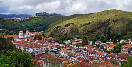 Partial view of Ouro Preto, historical city in Brazilの写真素材