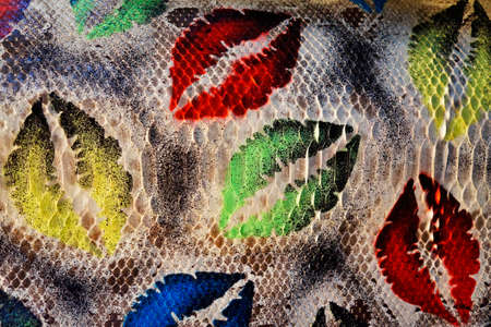 Printed alligator skin texture background