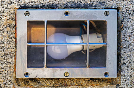 Wall lighting in the squareの写真素材