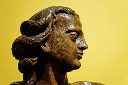 Rio de Janeiro, Brazil - September 6, 2017: St. John the Evangelist, carved wood, 19th century, work of "Mestre Valentim". National Historical Museum of Rioのeditorial素材