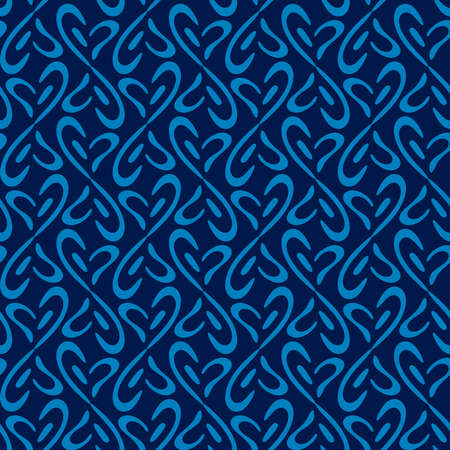 Seamless pattern with Stylized Hearts in 2 colors