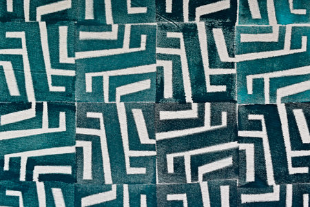 Handmade prints with stencils backgroundの写真素材