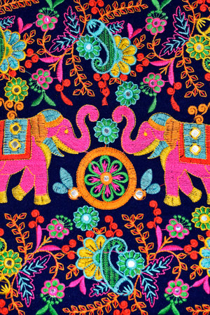 Typical Indian Traditional Ethnic Embroidery