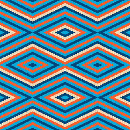 Seamless pattern with rhombus motifs in 4 colorsの写真素材