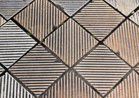 Concrete block walkway in Petropolis, Rio de Janeiro, Brazilの写真素材