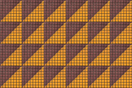 Red and yellow textured concrete blocks pattern on floor