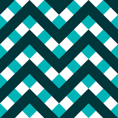 Seamless pattern with geometric motifs in three colorsの写真素材