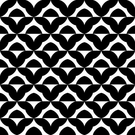 Seamless pattern with geometric motifs in black and whiteの写真素材
