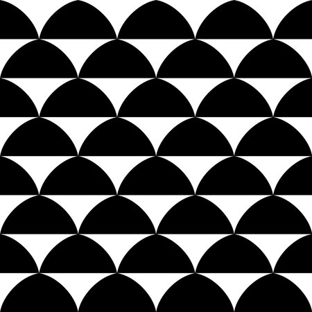 Seamless pattern with geometric motifs in black and whiteの写真素材