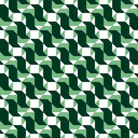 Seamless pattern with geometric motifs in three colors