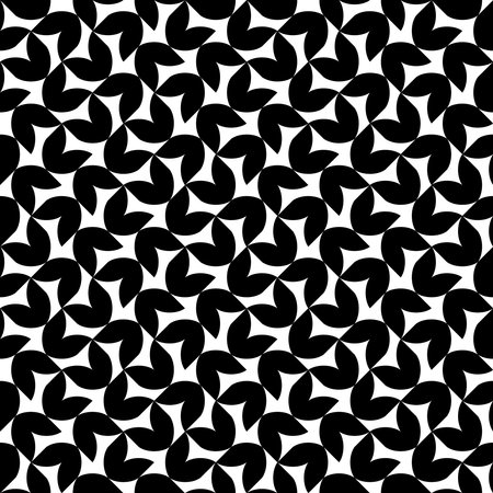 Seamless pattern with geometric motifs in black and whiteの写真素材