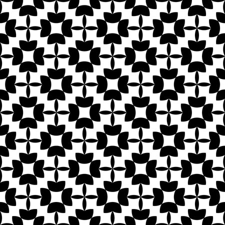 Seamless pattern with geometric motifs in black and whiteの写真素材