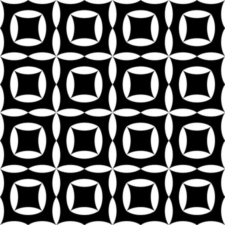 Seamless pattern with geometric motifs in black and whiteの写真素材