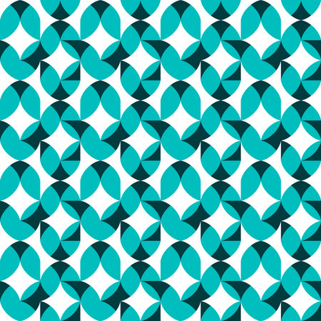Seamless pattern with geometric motifs in three colorsの写真素材