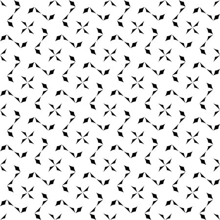 Seamless pattern with geometric motifs in black and whiteの写真素材