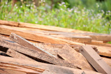 Wood waste from construction 