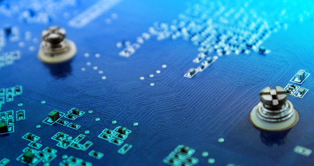 close-up of electronic circuit board