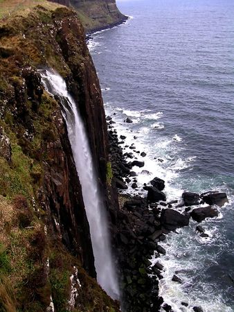 Waterfall of Isle of Skyeの写真素材