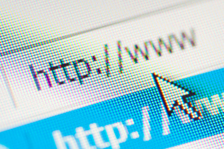 Macro shot of http and cursorの写真素材