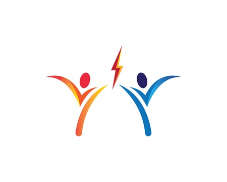 Healthy Life people Logo template vector iconのイラスト素材