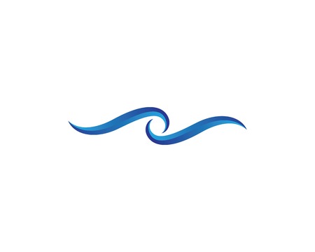 Water Wave symbol and icon Logo Template vectorのイラスト素材