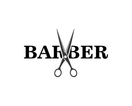 vintage barber shop logo vector icon templateのイラスト素材