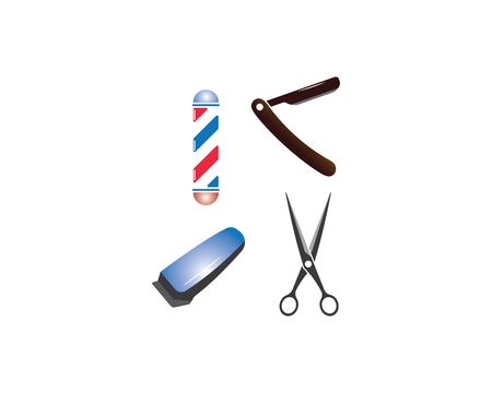clippers,shave logo template illustrationのイラスト素材