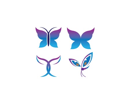 Beauty Butterfly Logo Template Vector icon designのイラスト素材