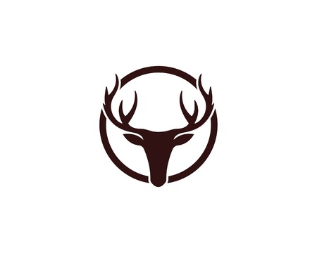reindeer illustration design template vectorのイラスト素材