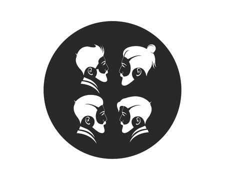 barbershop,haircut icon for bussinesのイラスト素材