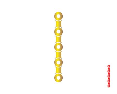 letter I  logo chain concept illustrationのイラスト素材